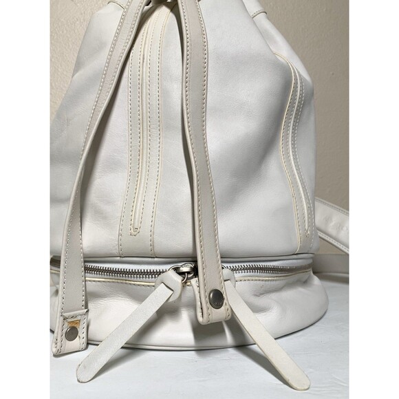 Hogan White Leather Bucket Bag Sling Backpack Large main image 12